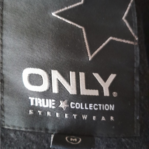 Only True Collection Streetwear Black Double breasted Hooded Wool blend Pea Coat - Picture 3 of 15